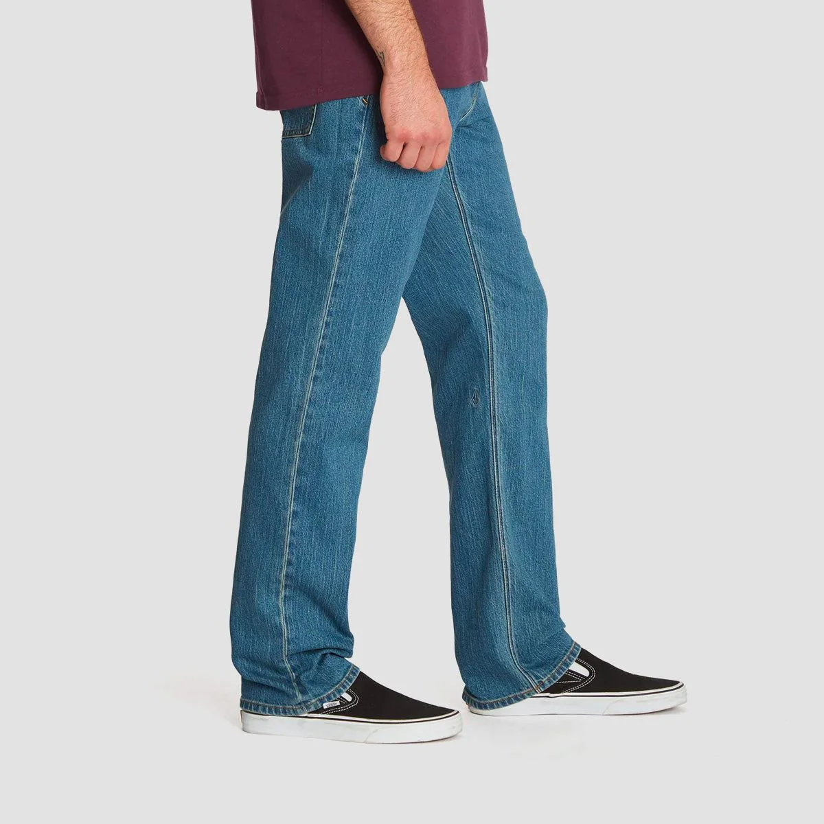 Volcom Solver Modern Straight Fit Jeans Old Town Indigo - Image 2