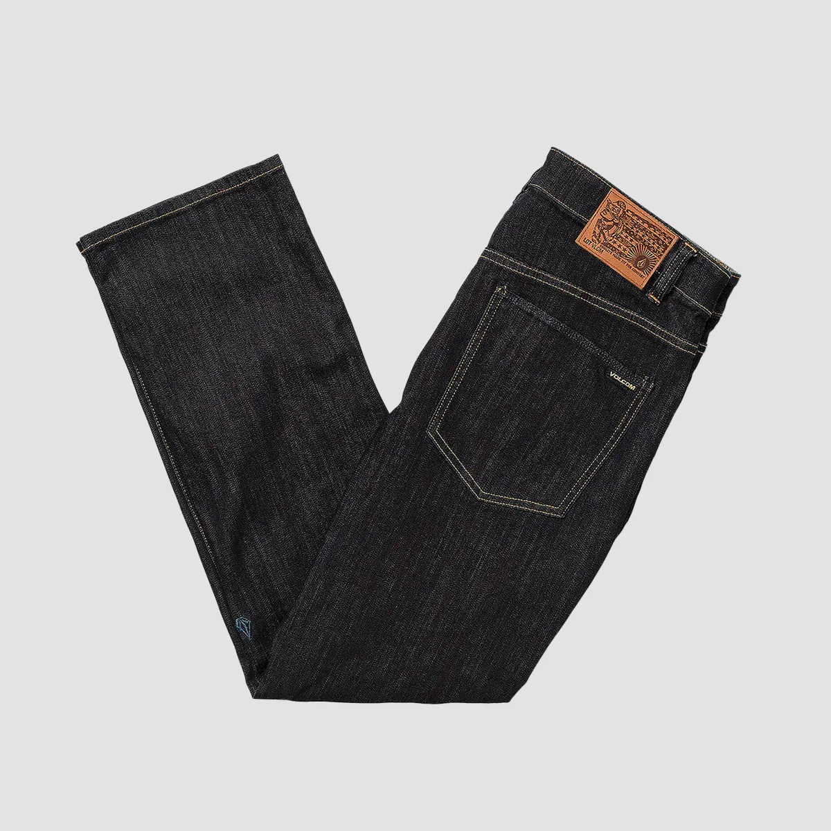 Volcom Solver Modern Straight Fit Jeans Rinse - Image 4