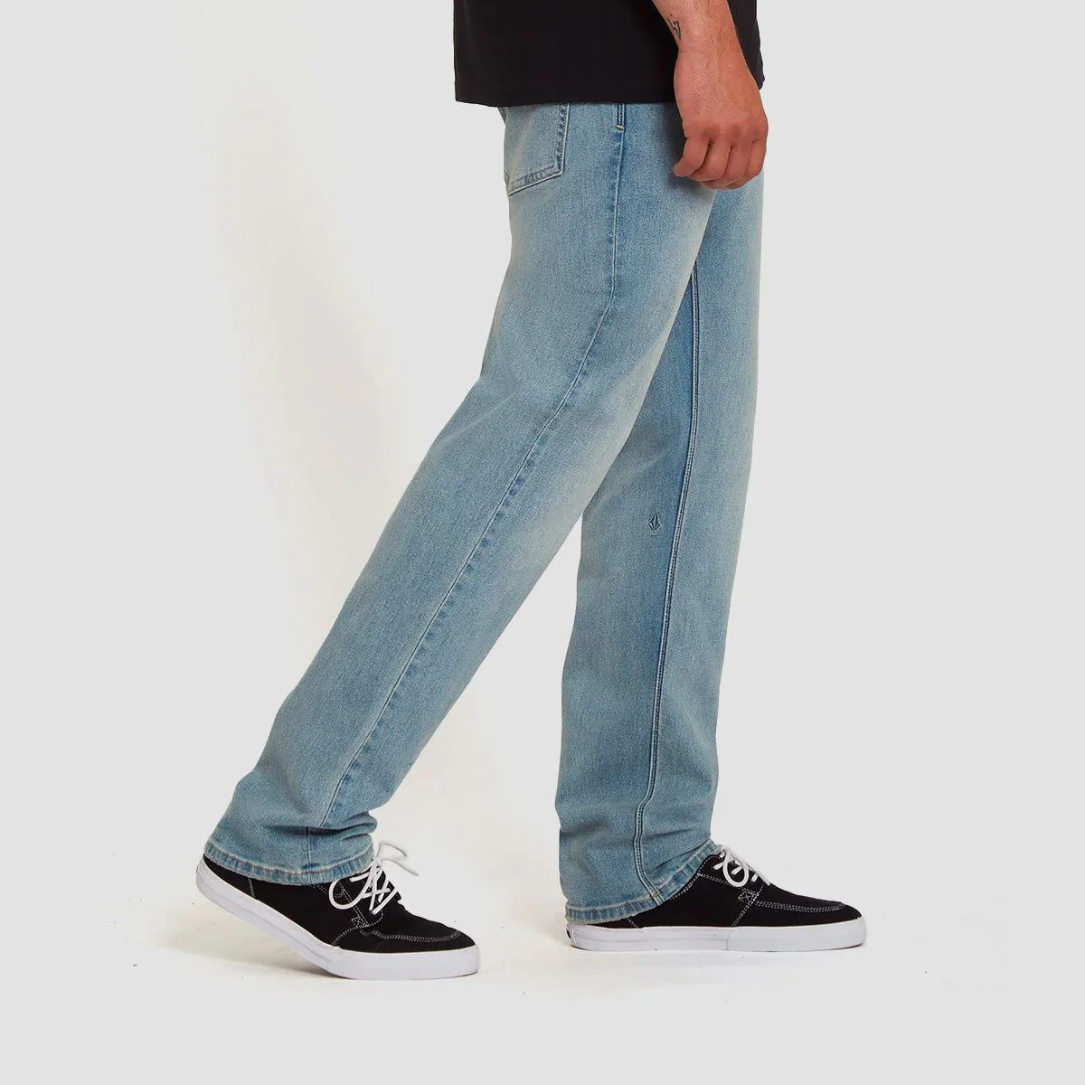 Volcom Solver Modern Straight Fit Jeans Worker Indigo Vintage - Image 3
