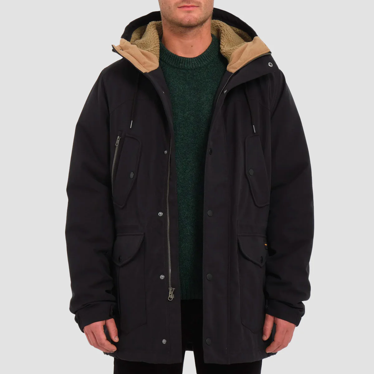 Volcom Starget 5K Parka Jacket Black - Image 2
