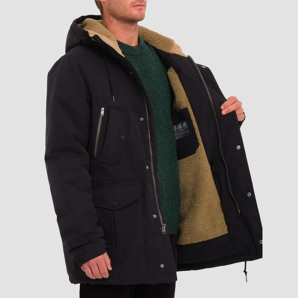 Volcom Starget 5K Parka Jacket Black - Image 3