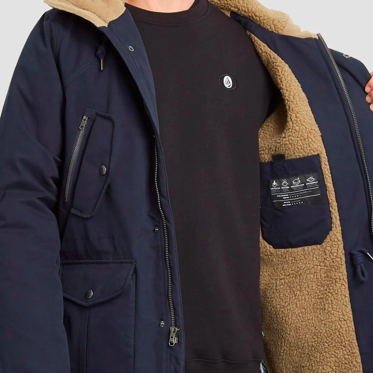Volcom Starget 5K Parka Jacket Navy - Image 3