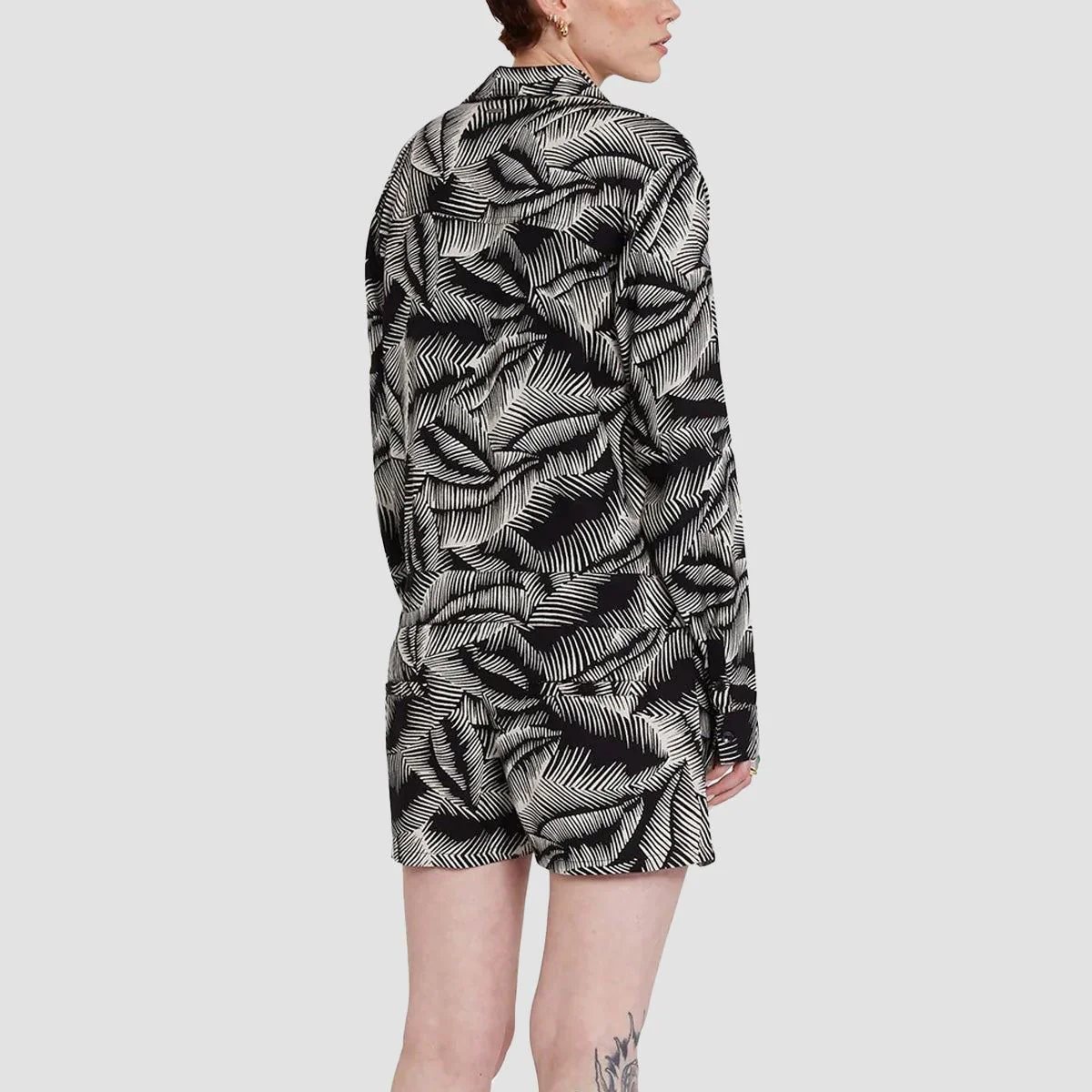 Volcom Stay Palm Romper Black White - Womens - Image 2