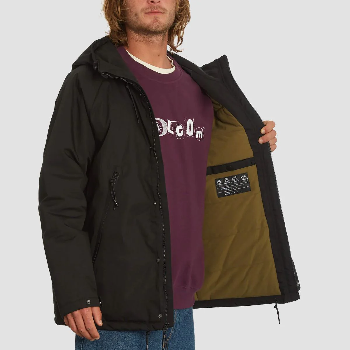 Volcom Stoke Stone Jacket Black - Image 3