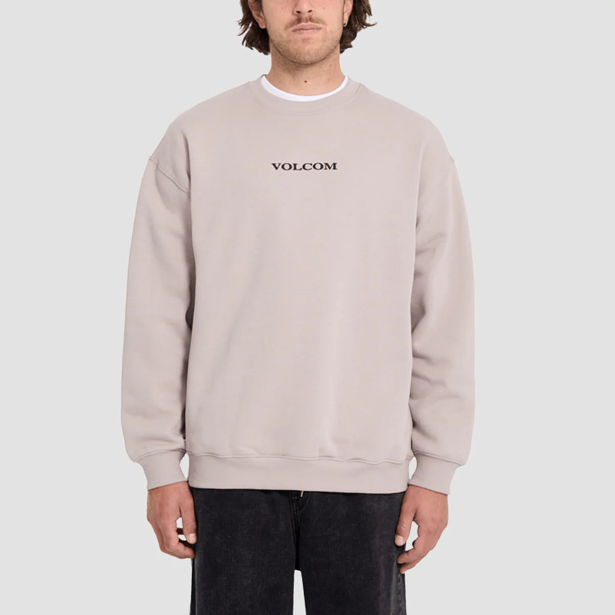 Volcom Stone Crew Sweatshirt Bark Brown