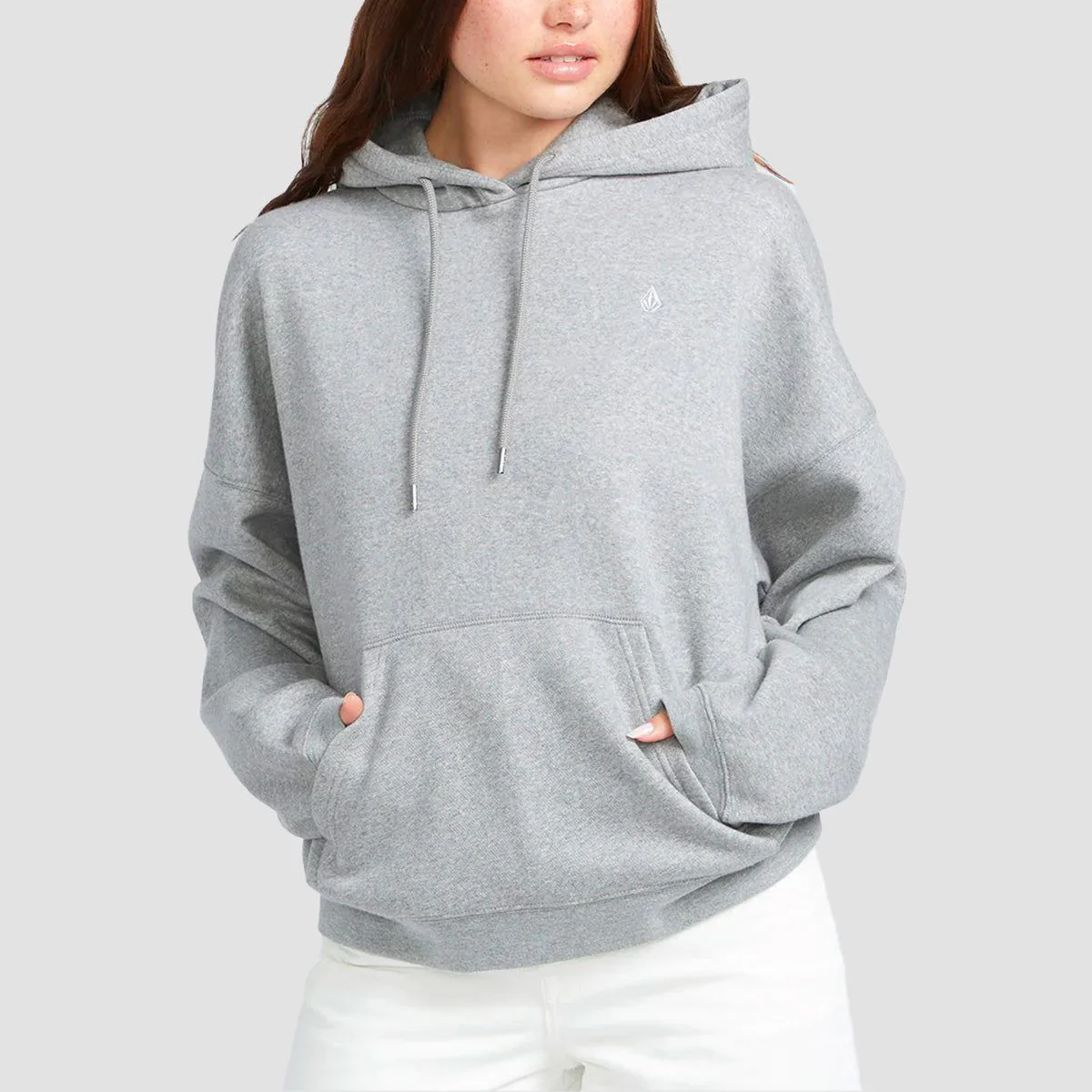 Volcom Stone Heart II Pullover Hoodie Heather Grey - Womens