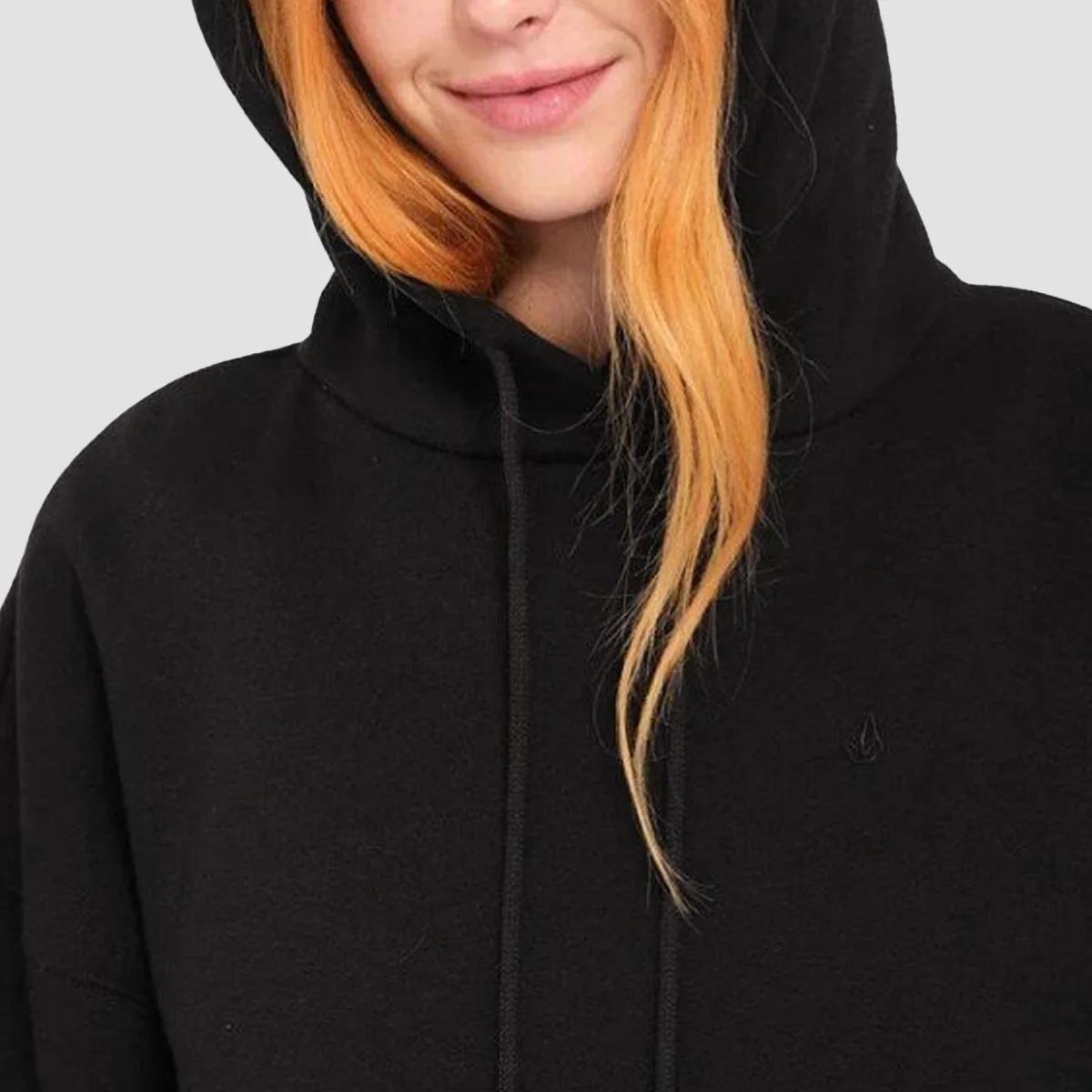 Volcom Stone Heart Up Pullover Hoodie Black - Womens - Image 2