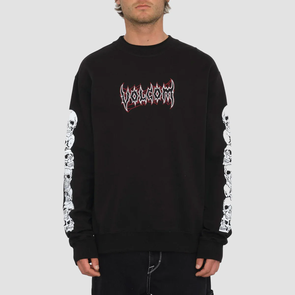 Volcom Stone Lord Crew Sweatshirt Black - Image 2