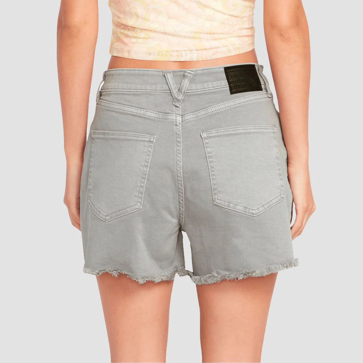 Volcom Stone Step Hiig Rise Denim Shorts Moonbeam - Womens - Image 2