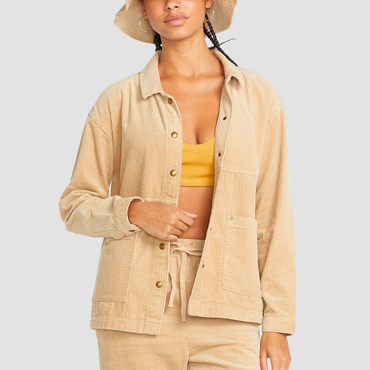 Volcom Stone Street Shacket Jacket Khaki - Womens - Image 2