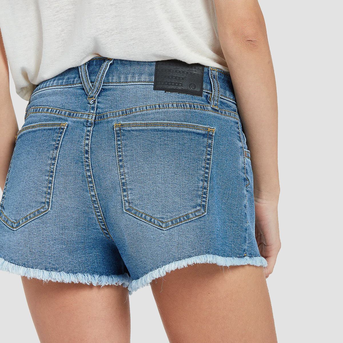 Volcom Stoney Stretch Denim Short Jasper Blue - Womens - Image 2