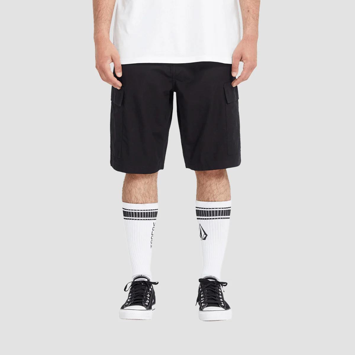 Volcom Strange Tripper 22" Cargo Shorts Black