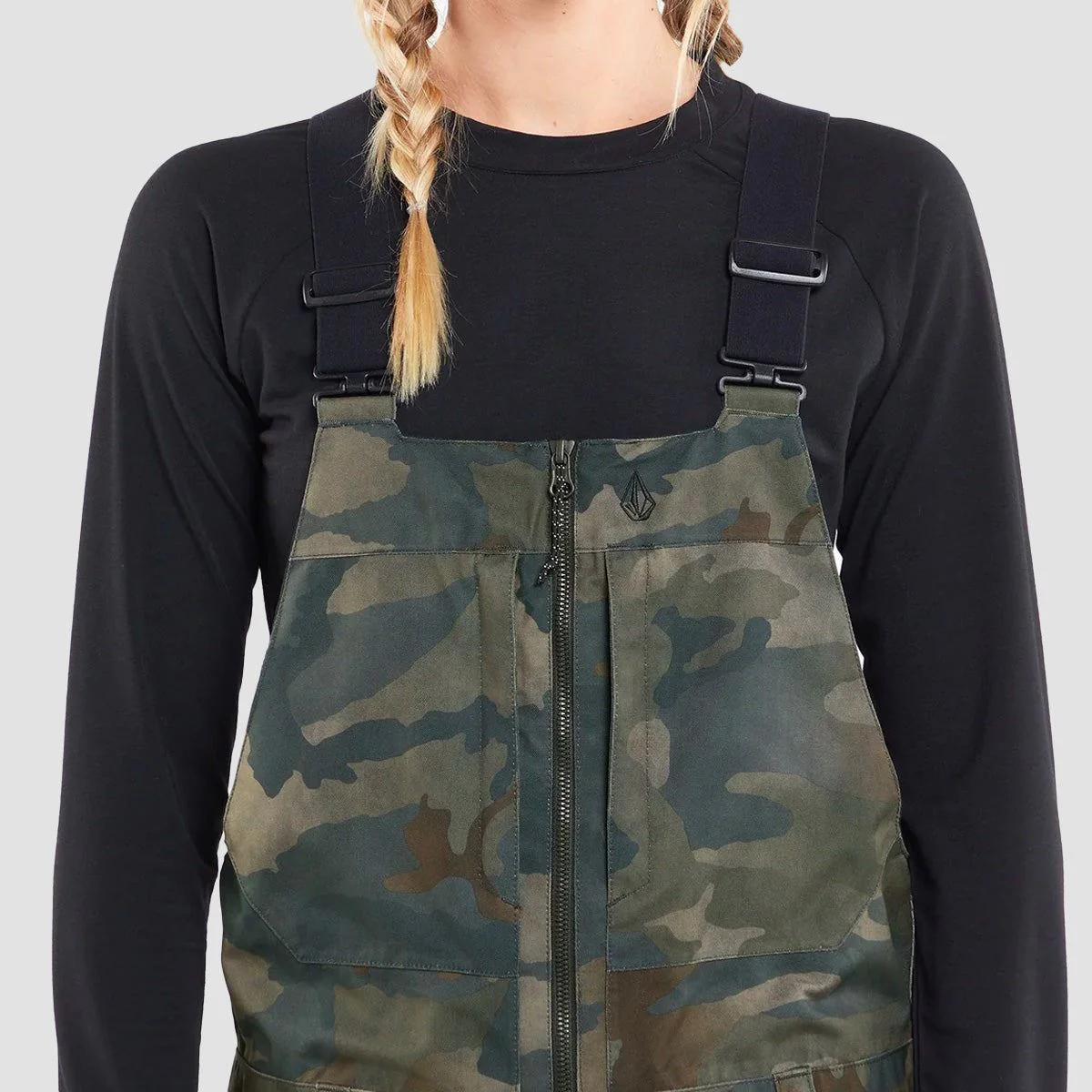 Volcom Swift Bib Snow Pants Cloudwash Camo - Womens - Image 3