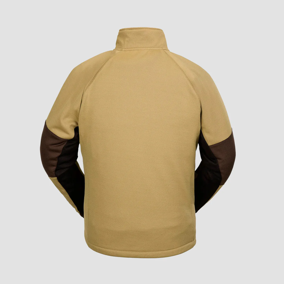 Volcom Tech Mock Neck Pullover Fleece Dark Khaki - Image 2