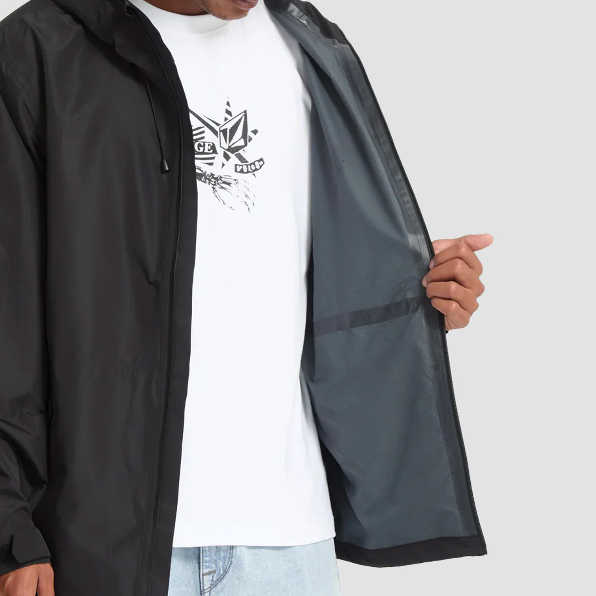 Volcom Thunder Stone Lightweight 10K Jacket Black - Image 3