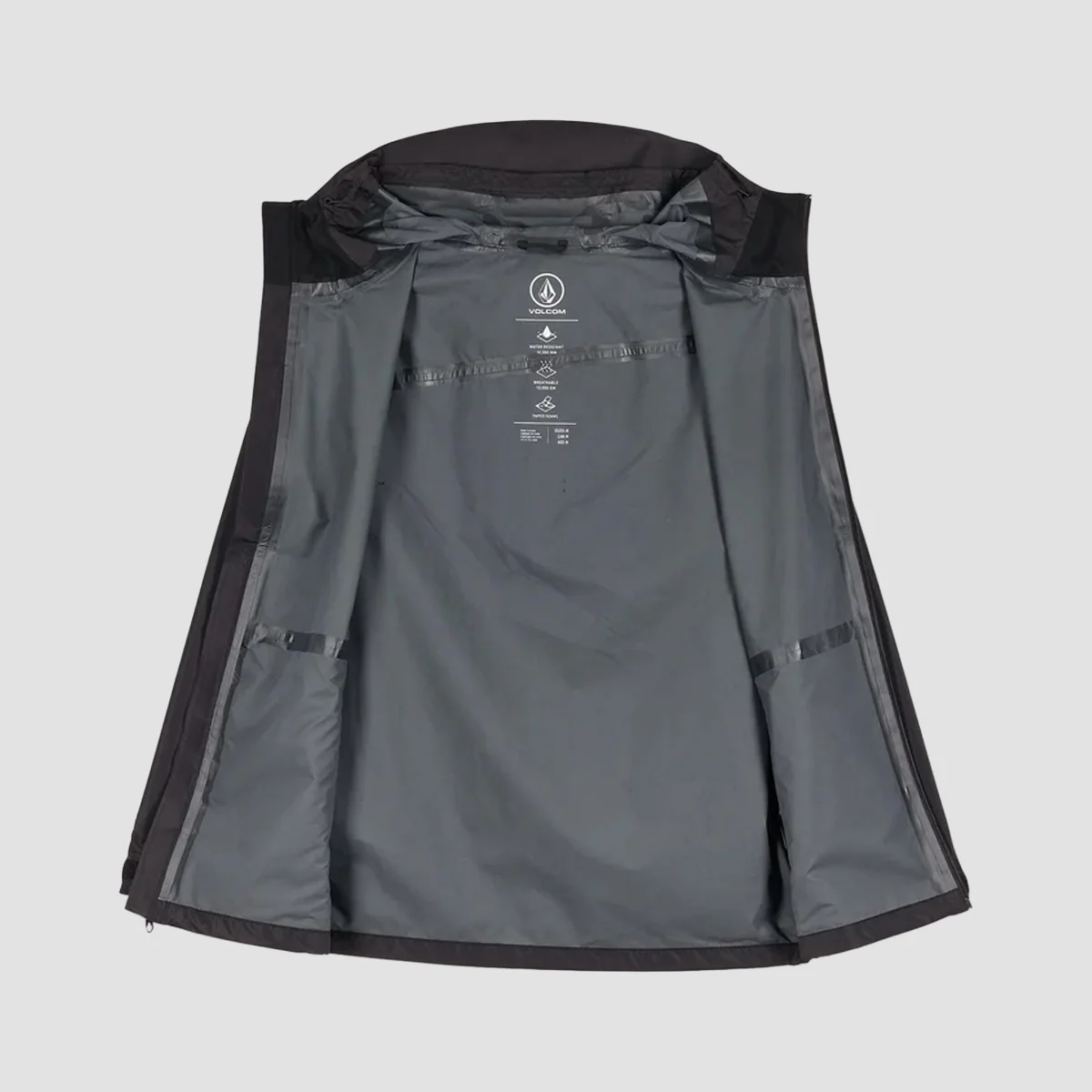 Volcom Thunder Stone Lightweight 10K Jacket Black - Image 4