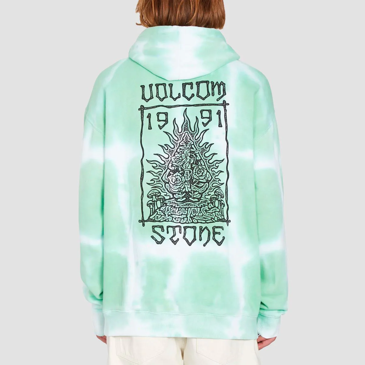 Volcom Trippin Dye T-Shirt Bottle Green - Image 5
