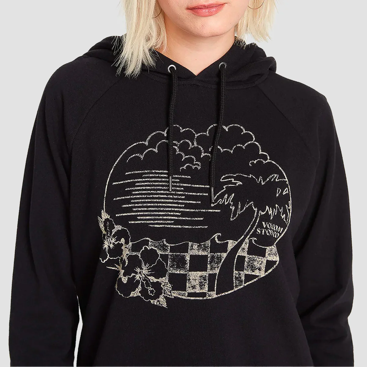 Volcom Truly Stokin Pullover Hoodie Black - Womens - Image 2