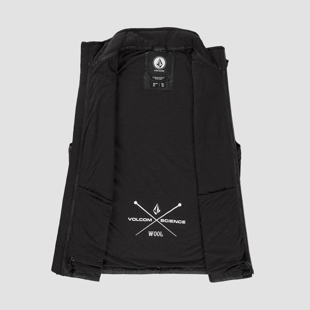 Volcom Utility Puff Vest Jacket Black - Image 3