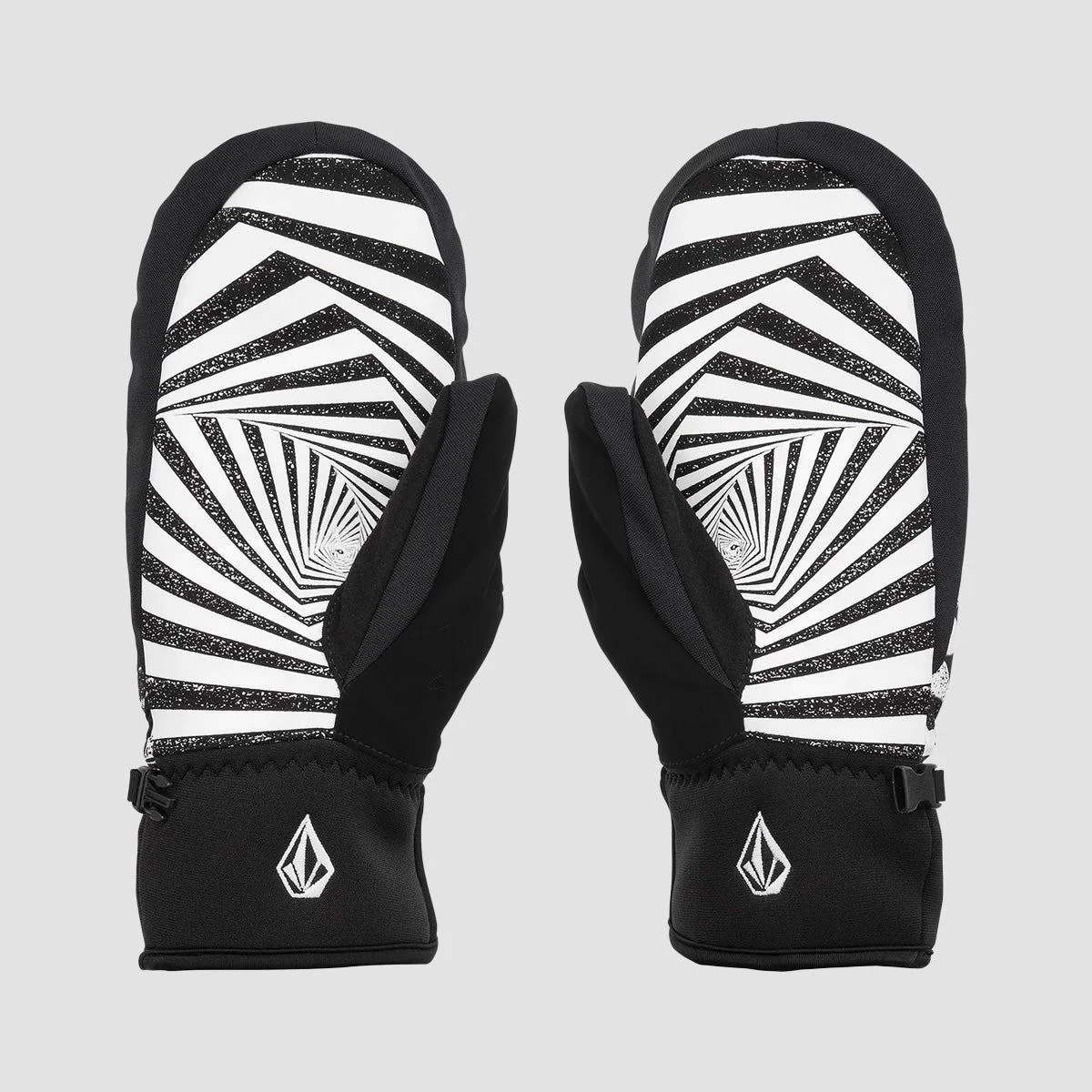 Volcom V.Co Nyle Snow Mitts Black White - Image 2