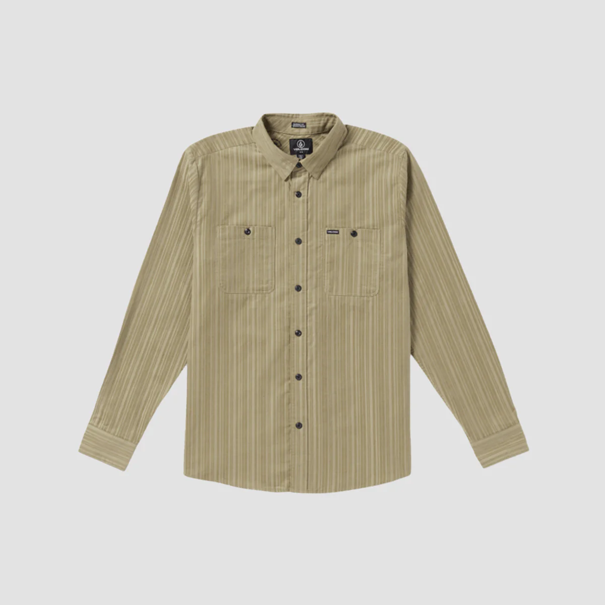 Volcom V Ent Fat Tony Woven Longsleeve Shirt Khaki
