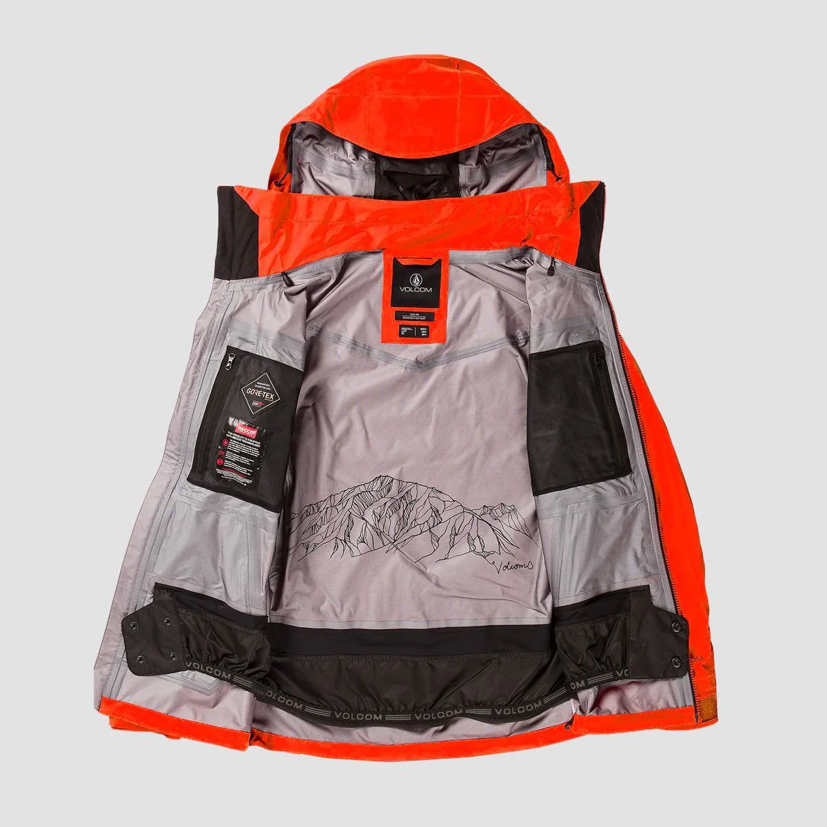 Volcom VS 3L Stretch Gore-Tex Snow Jacket Orange Shock - Womens - Image 3