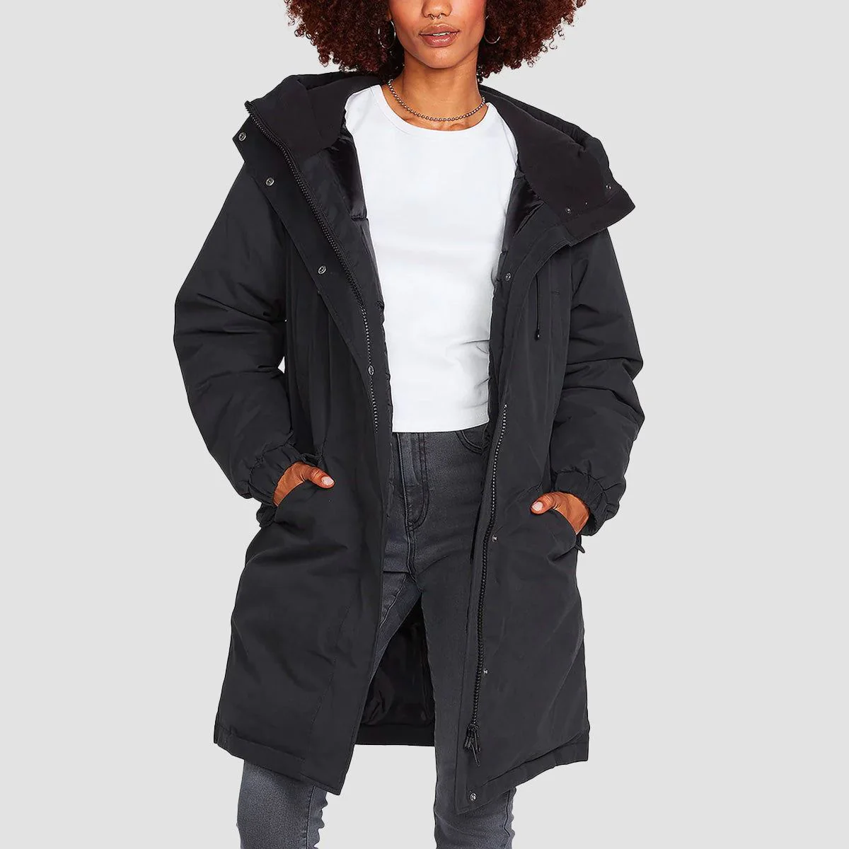Volcom Walk On By 5K Parka Jacket Black - Womens - Image 2