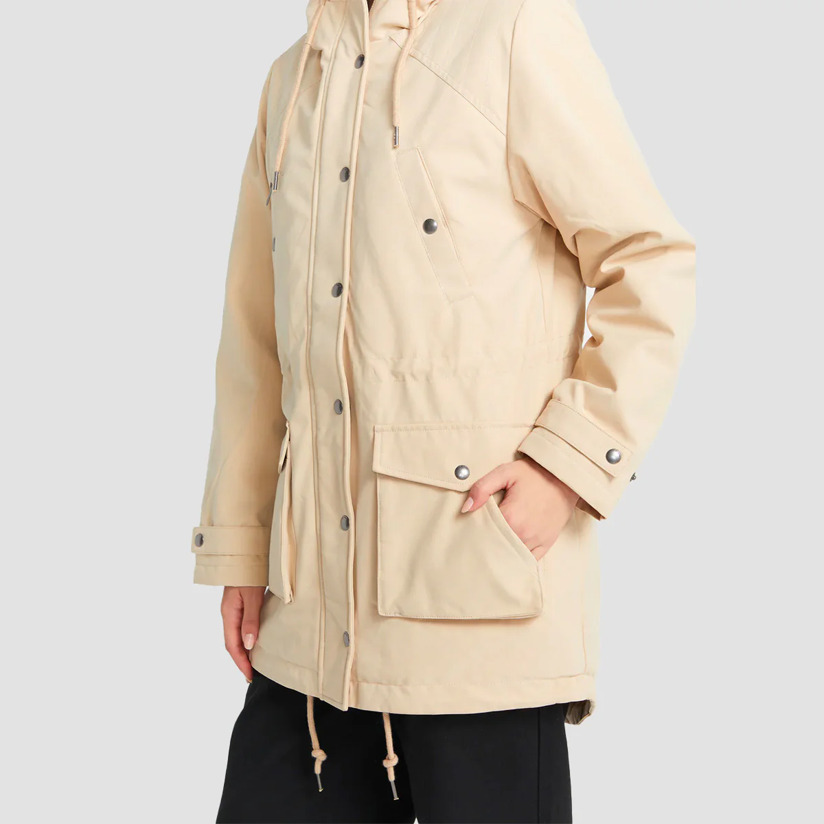 Volcom Walk On By 5K Parka Jacket Khaki - Womens - Image 3