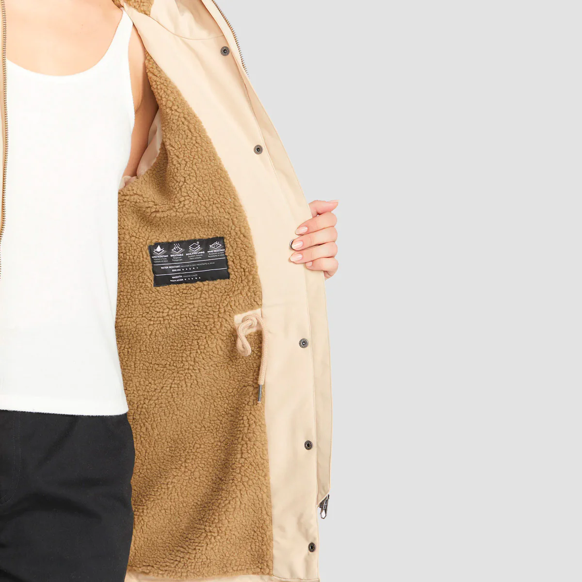 Volcom Walk On By 5K Parka Jacket Khaki - Womens - Image 5