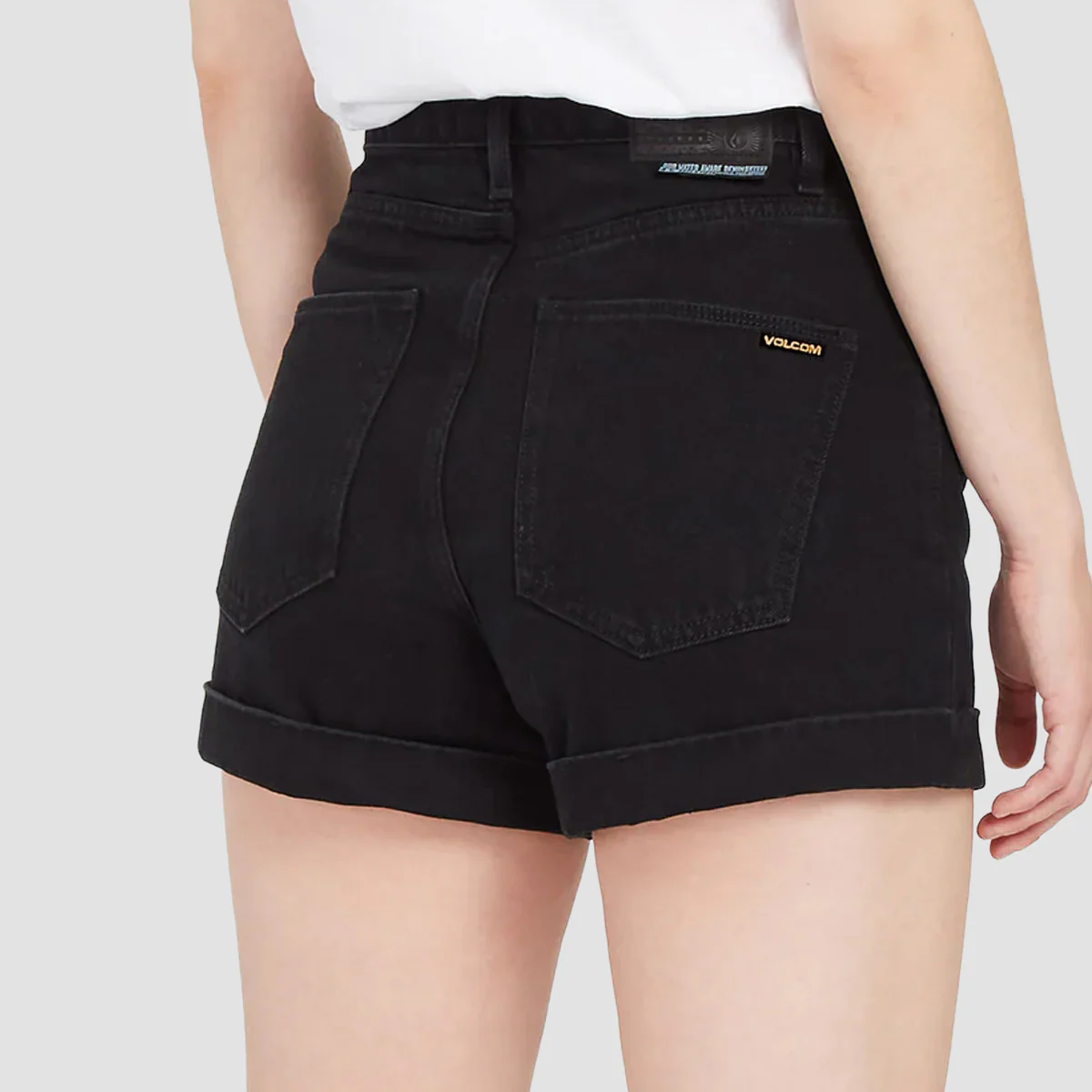 Volcom Weellow Denim Shorts Black - Womens - Image 2