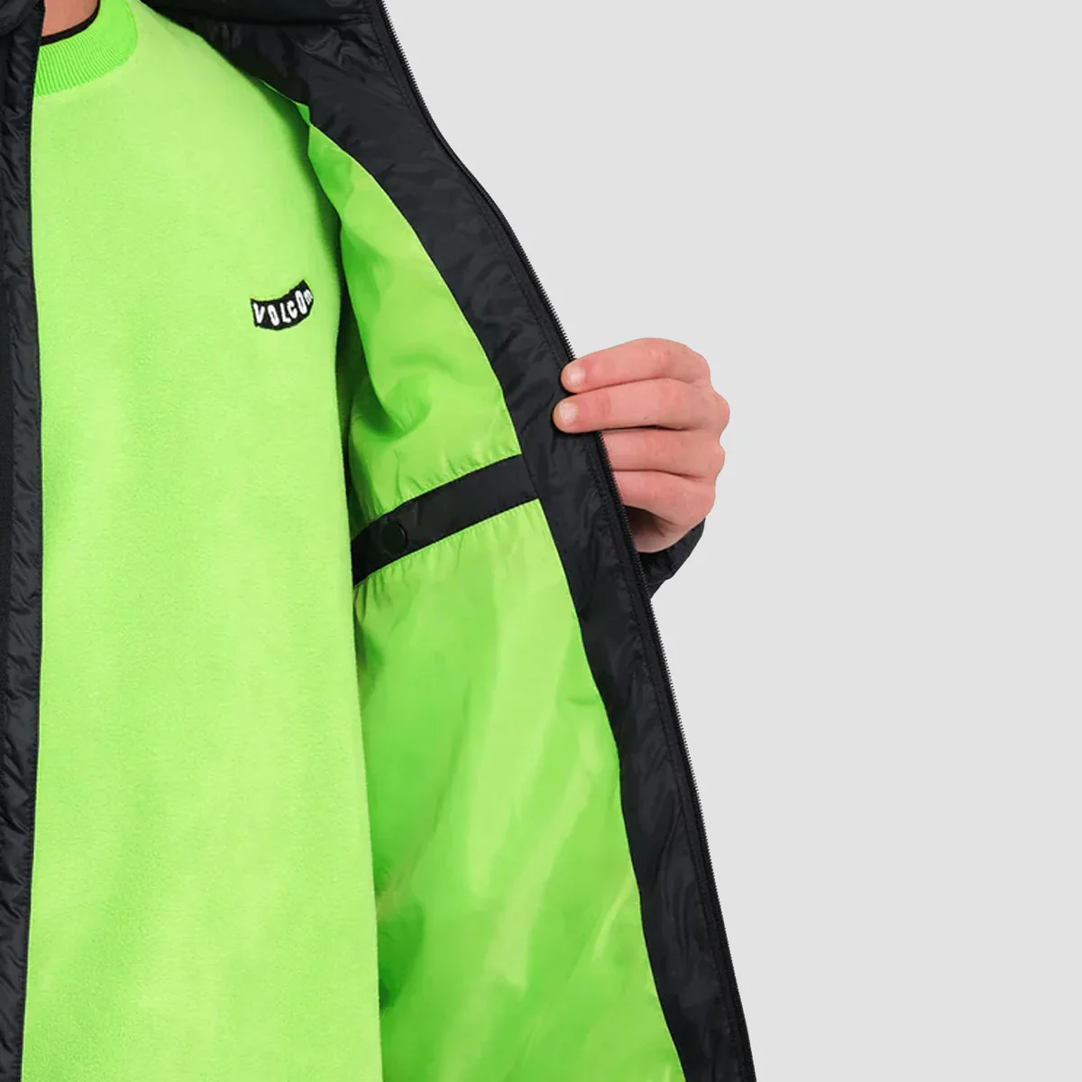 Volcom Weestone Puff Jacket Black - Image 3