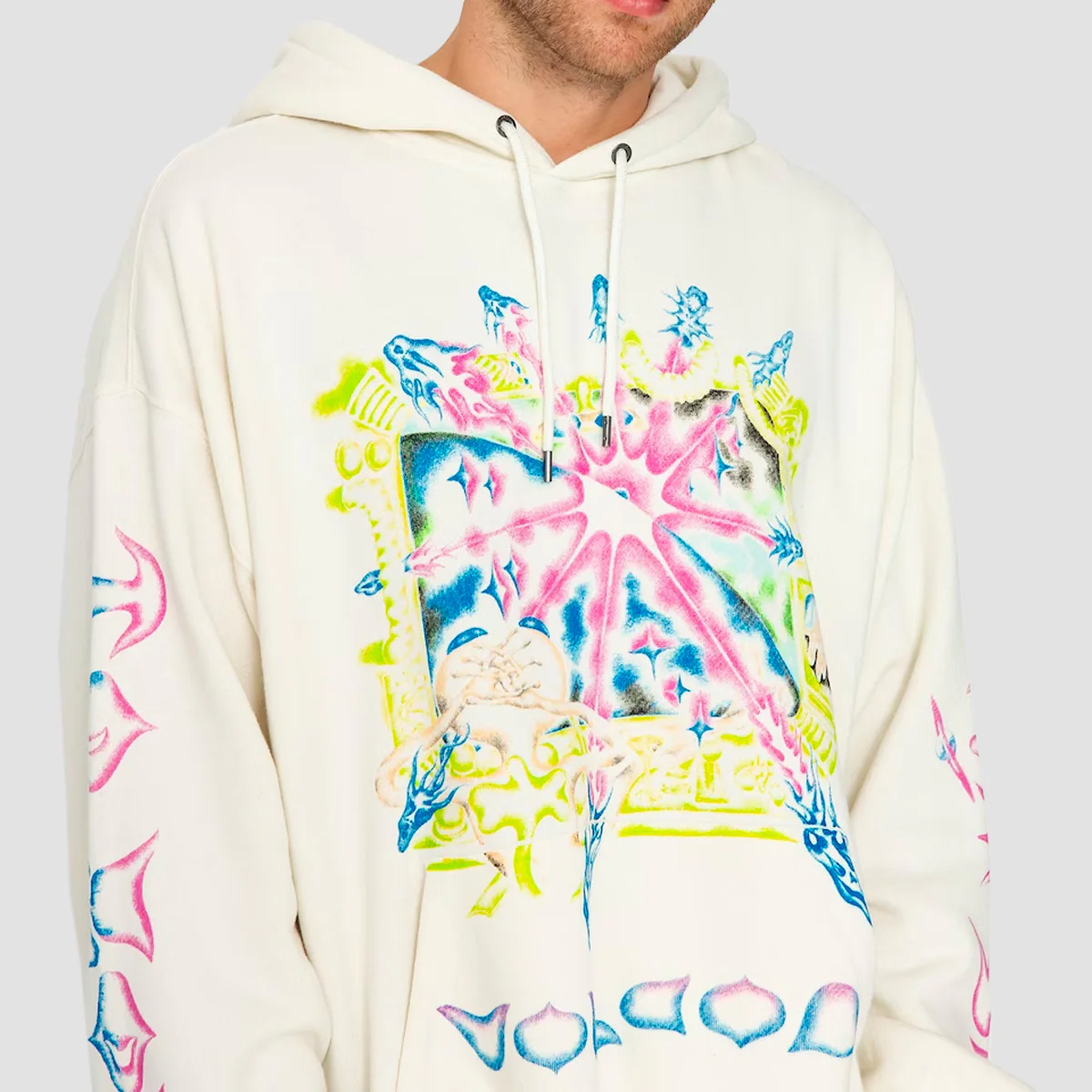 Volcom We'll Speak To You FA Sam Ryser Pullover Hoodie Off White - Image 3
