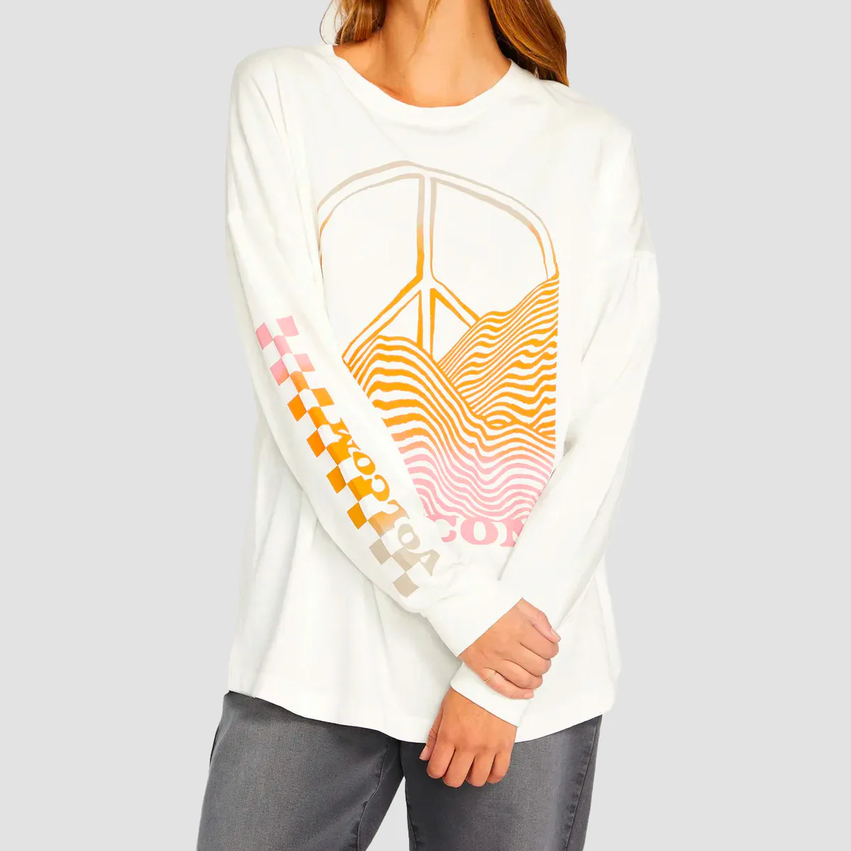 Volcom Werking Doubles Longsleeve T-Shirt Star White - Womens - Image 2