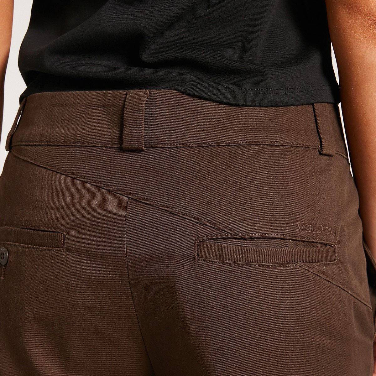Volcom Whawhat W.E.I.R.D.S.H.I.F.T. Chino Pants Dark Brown - Womens - Image 3