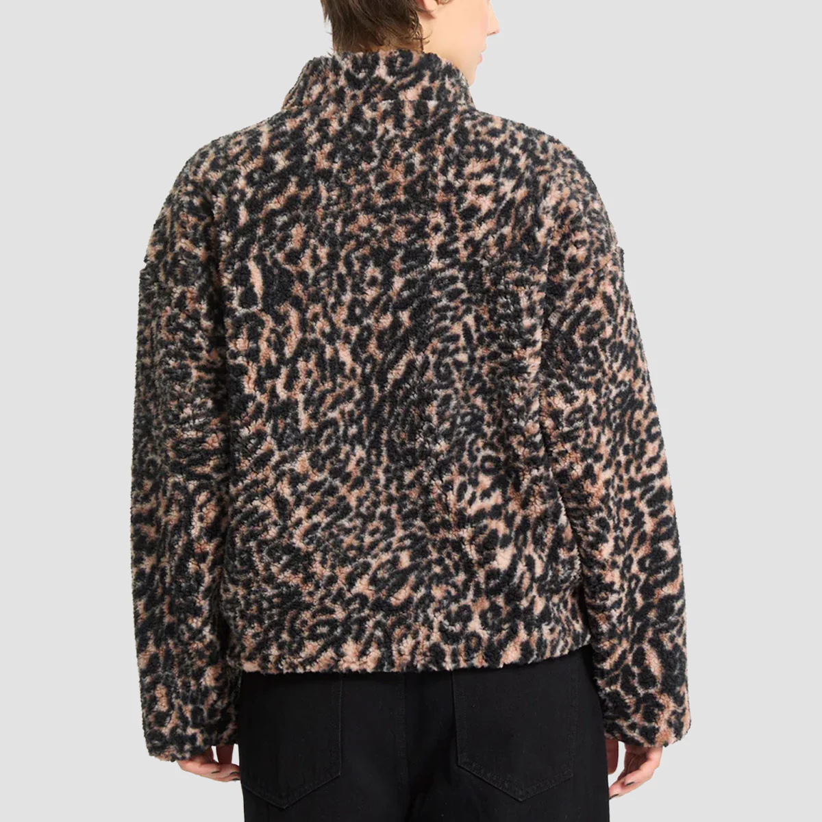 Volcom Wylding Out Sherpa Fleece Sweatshirt Animal Print - Womens - Image 2