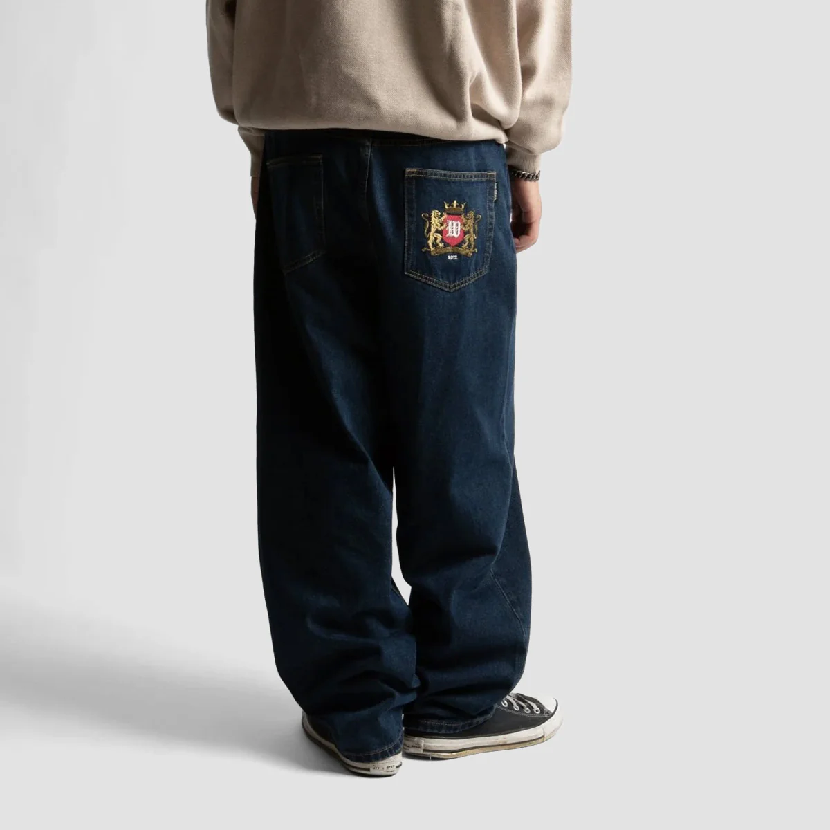 Wasted Paris Crest Casper Baggy Fit Jeans Raw Blue