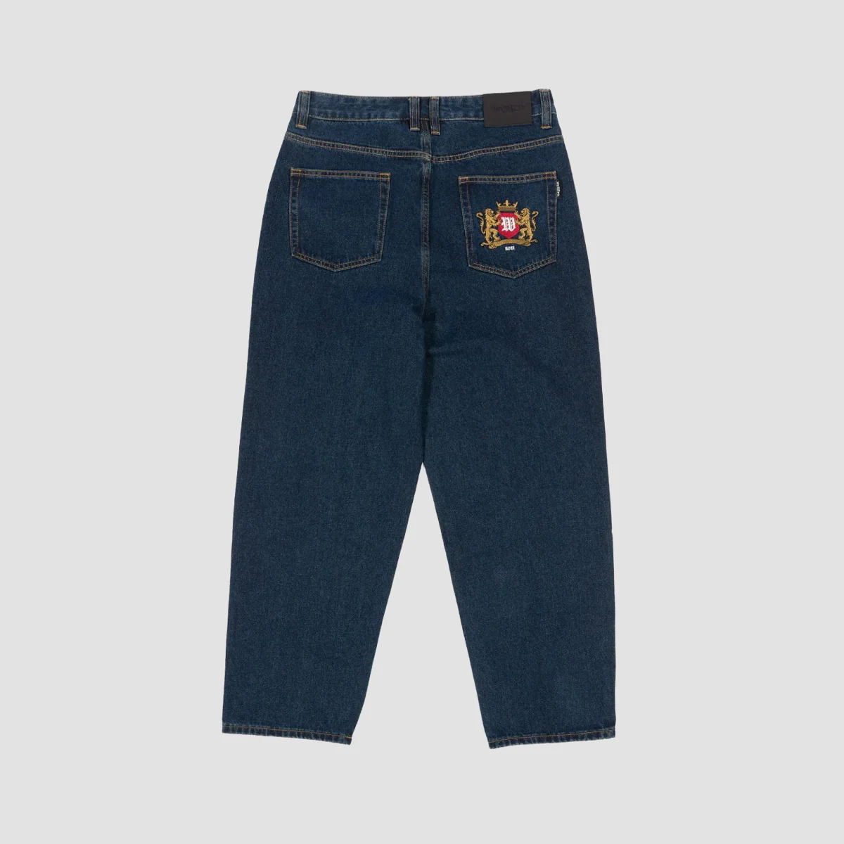 Wasted Paris Crest Casper Baggy Fit Jeans Raw Blue - Image 3