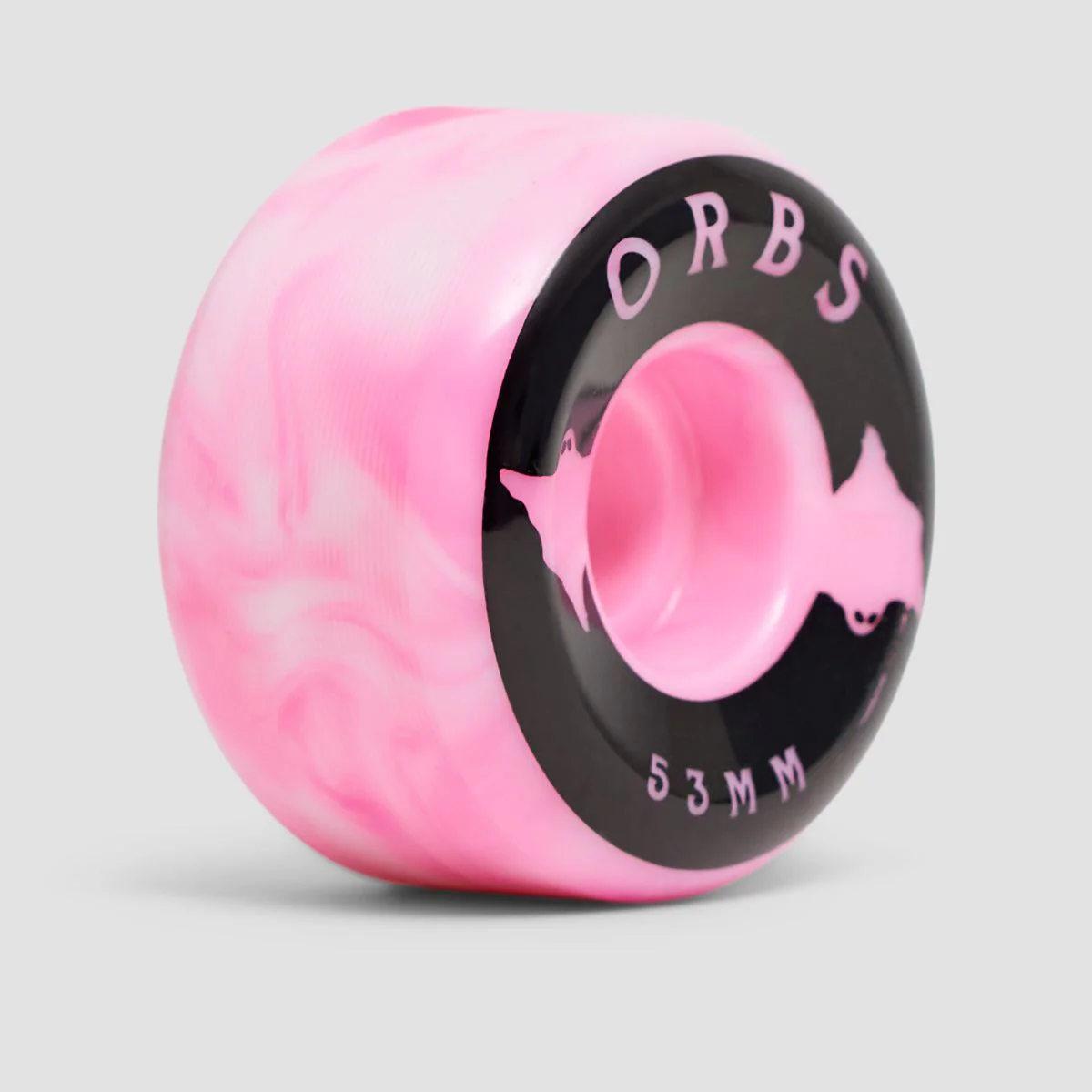 Welcome Orbs Specters Swirls Conical 99A Skateboard Wheels Pink/White 53mm - Image 2