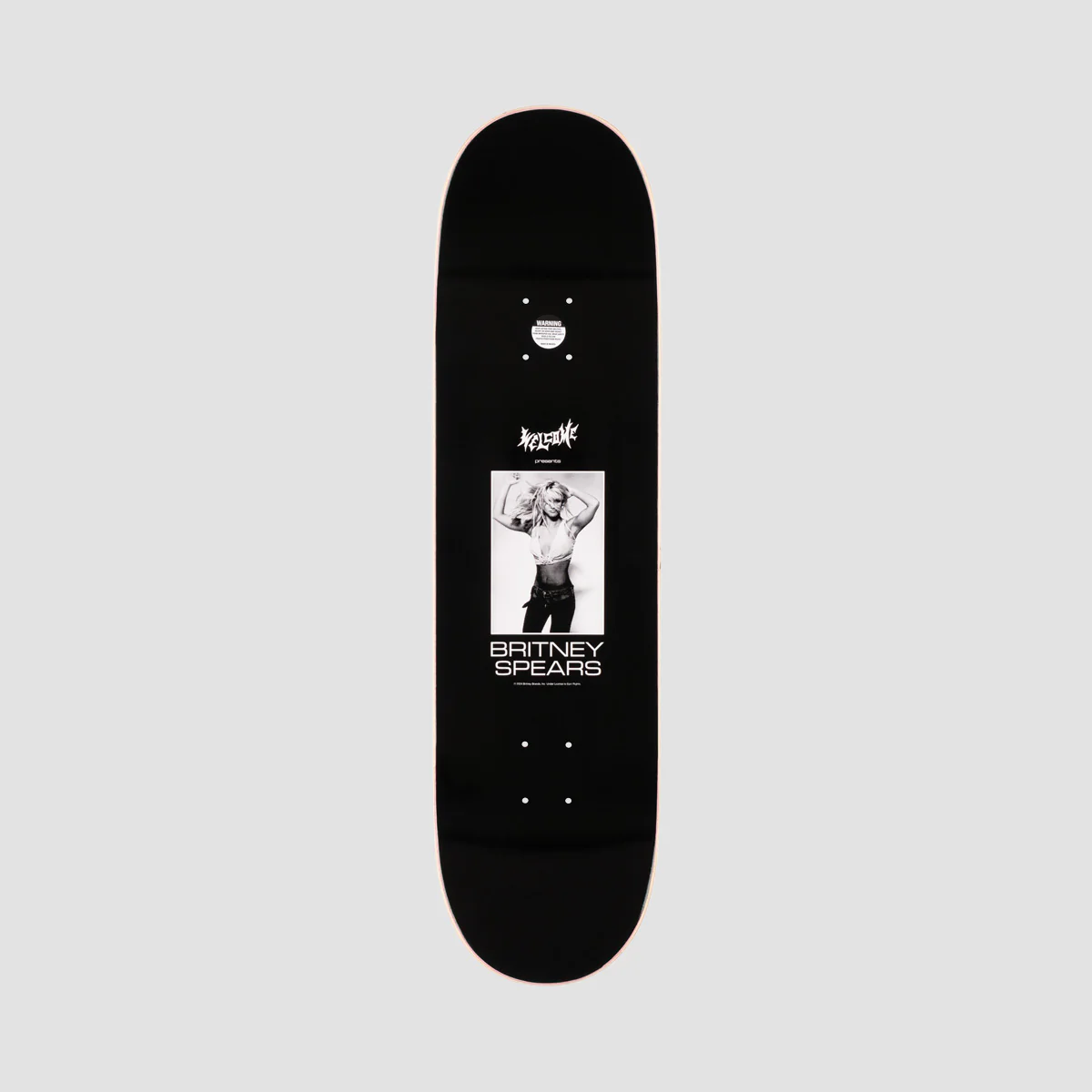 Welcome X Britney Sprears Snake Skateboard Deck Black/Pink Foil - 8.5" - Image 2