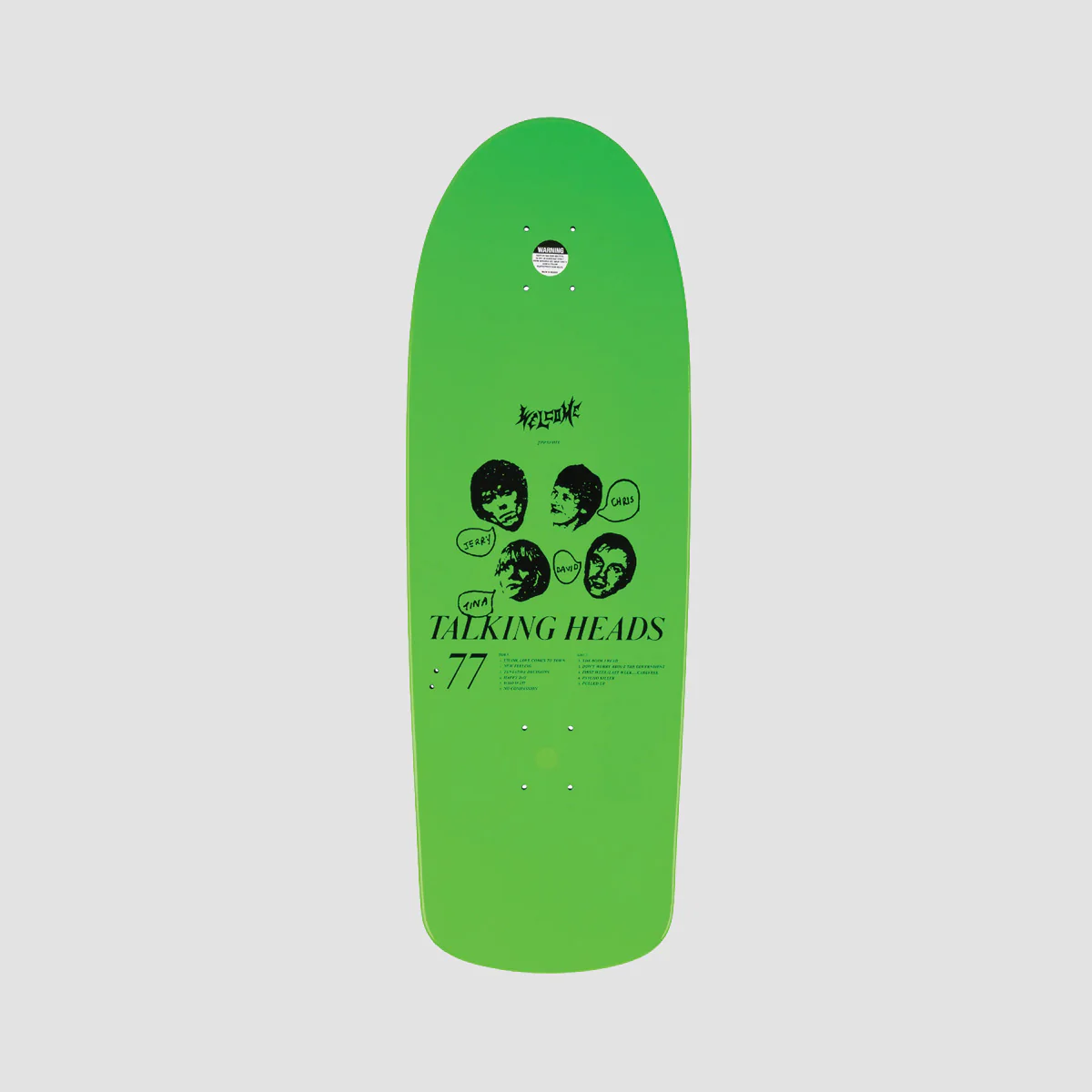 Welcome X Talking Heads Psycho Skateboard Deck Green Dip - 10" - Image 2