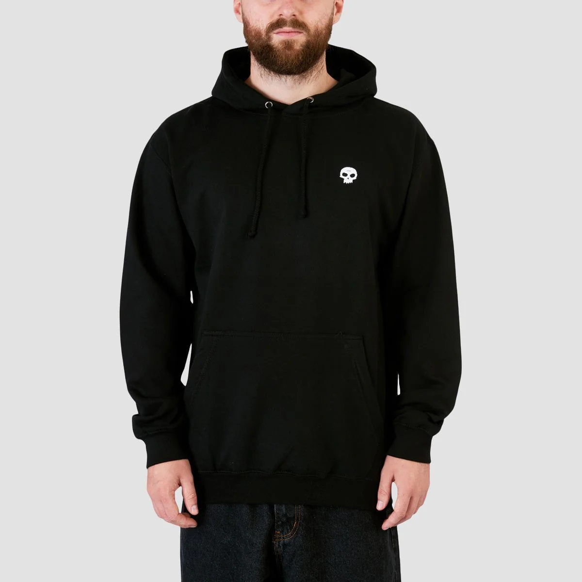 Zero Mid Skull Pullover Hoodie Black