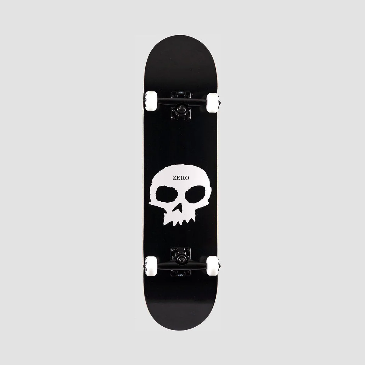 Zero Single Skull Skateboard Black/White - 8"
