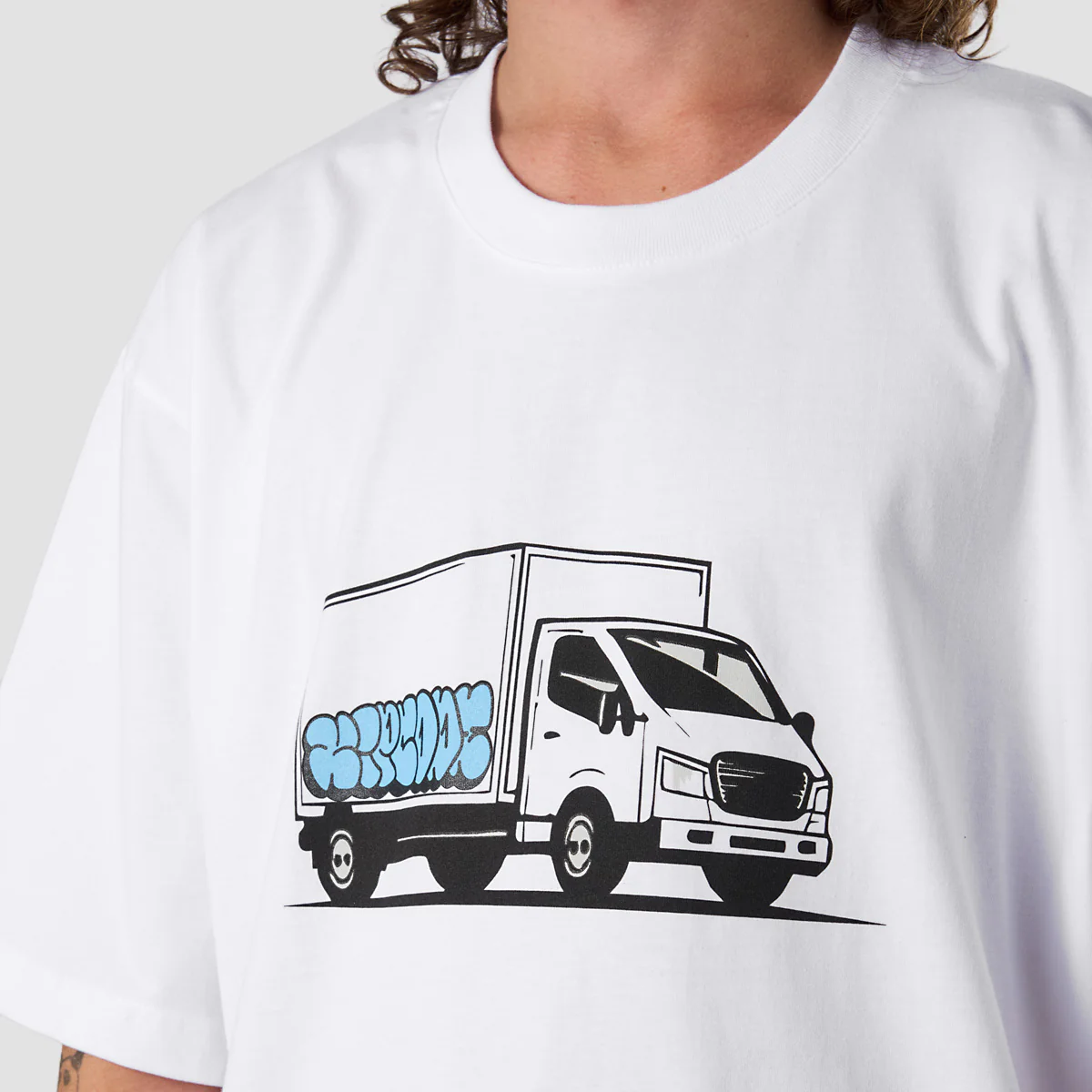 Zipcode Truck Oversized T-Shirt White - Image 2